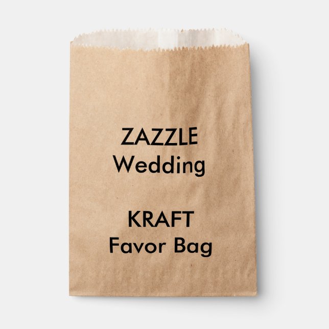 Custom Wedding KRAFT Paper Favor Bag (Front)