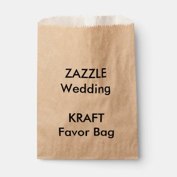 Custom Wedding Kraft Paper Favor Bag by TheWeddingCollection at Zazzle