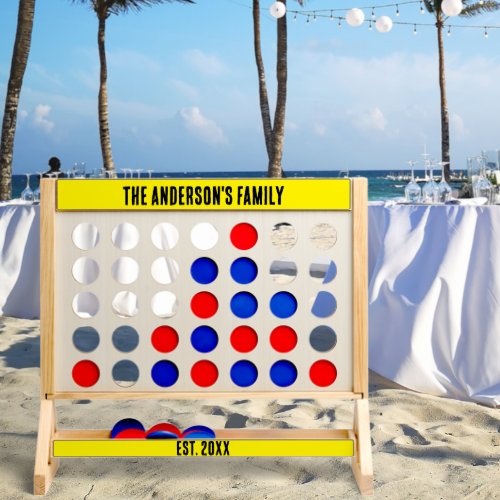 Custom Wedding Lawn Outdoor Fast Four Game 