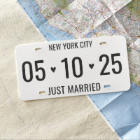 Custom Wedding License Plate Just Married