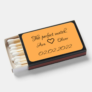 Custom Wedding Marigold Matchboxes
