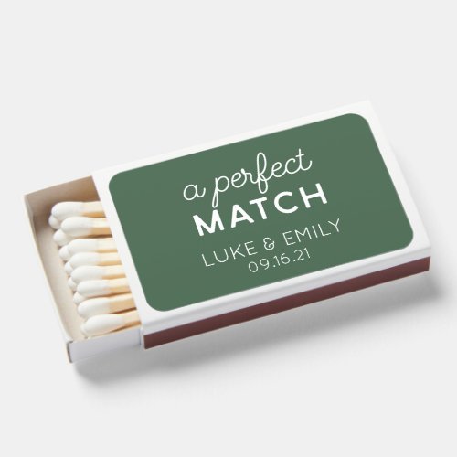 Custom Wedding Matchbox Favor A Perfect Match