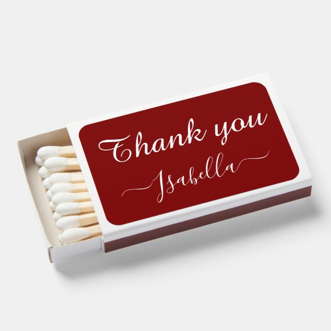 Custom Wedding Matchboxes for Guests' Thanks (Front Open)
