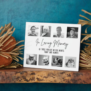 Custom Wedding Memorial 8 Photo In Loving Memory Plaque