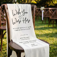 Custom Wedding Memorial Fabric Chair Banner