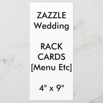 Custom Wedding Menu & Program Cards 9"x4" Vertical by TheWeddingCollection at Zazzle