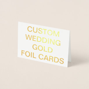 Custom Wedding Mini Personalized Gold Foil Card