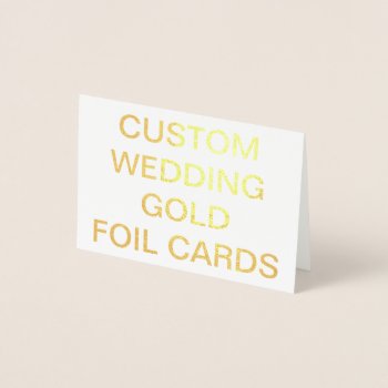 Custom Wedding Mini Personalized Gold Foil Card by APersonalizedWedding at Zazzle