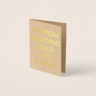 Custom Wedding Mini Personalized Gold Foil Card