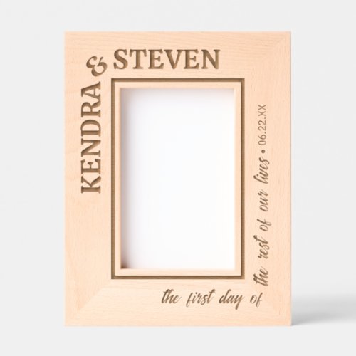 Custom Wedding Modern Engraved Frames