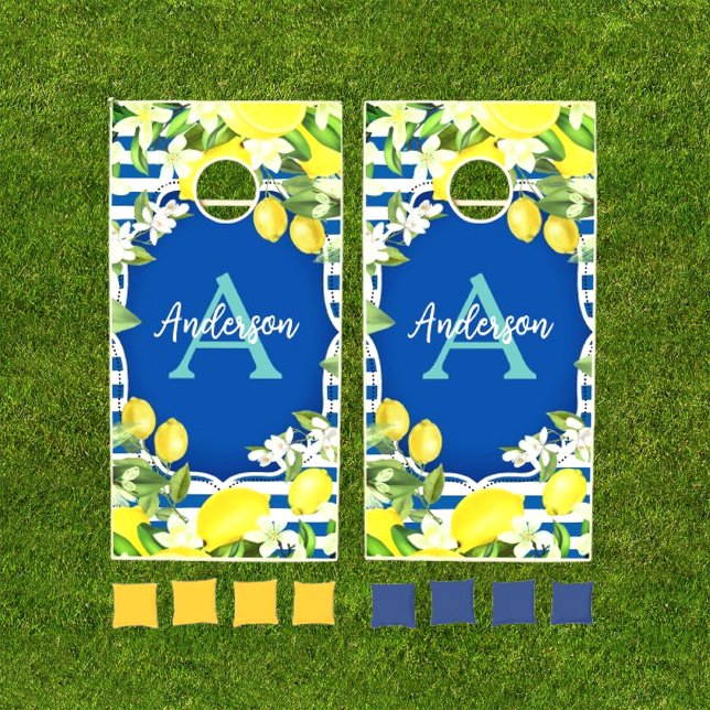 Custom Wedding Monogram and Date Cornhole Set (Creator Uploaded)