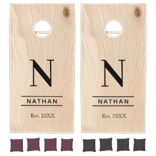 Custom Wedding Monogram Cornhole Set