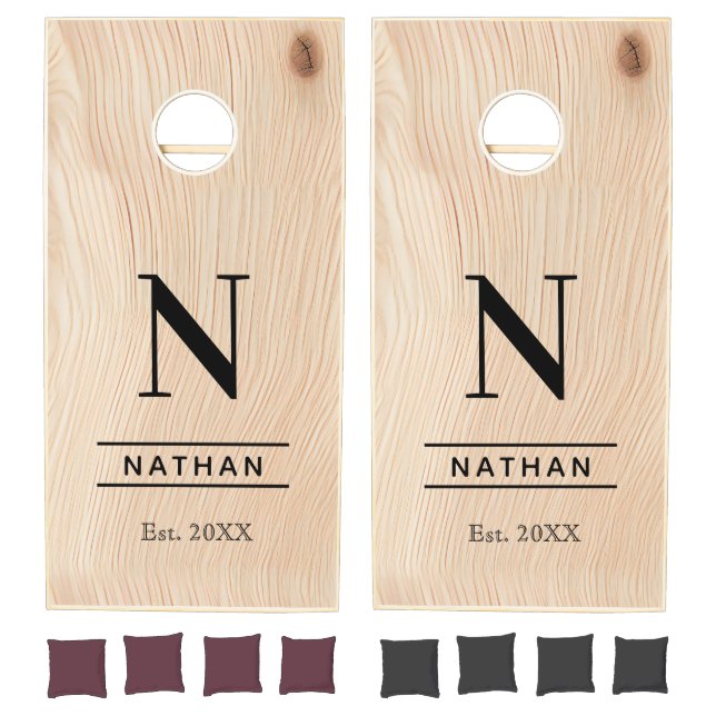 Custom Wedding Monogram Cornhole Set (Set)