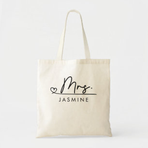 Custom Wedding Monogram Tote Bag