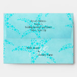Custom Wedding Monogram Turquoise Starfish Envelope at Zazzle