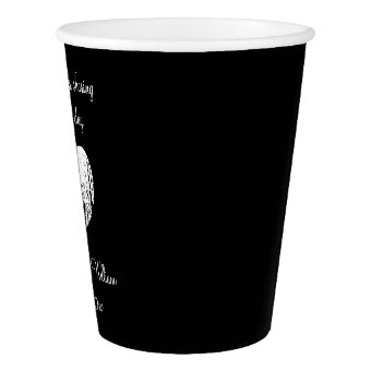 Custom wedding monogram vintage heart paper cups | Zazzle