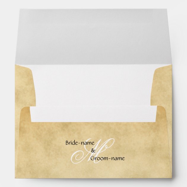 Custom Wedding Monogram Vintage Style Envelope