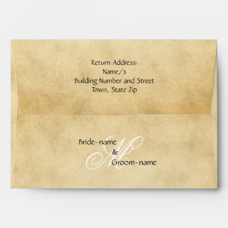 Custom Wedding Monogram Vintage Style Envelope