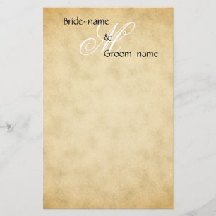 Custom Wedding Monogram Vintage Style Stationery