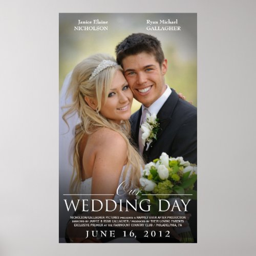 Custom Wedding Movie Poster Template