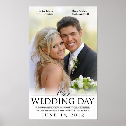 custom wedding movie poster template zazzle com wedding movie poster template