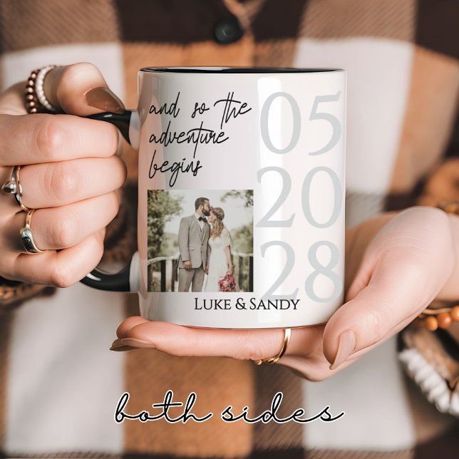 Custom Wedding Mug for Couples, Newlyweds Gift (custom wedding gift, wedding photo mug, wedding date mug, newlyweds gift, engagement gift,)