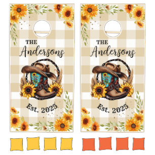 Custom Wedding Name and Date Cornhole Set