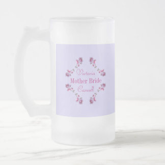 Custom Wedding Name Gift Frosted Glass Mug