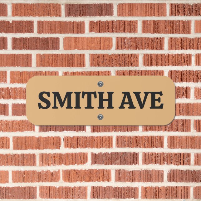 CUSTOM WEDDING NAME METAL STREET SIGN (In Situ(Brick))