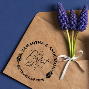 Custom Wedding Names And Date The Perfect Blend Rubber Stamp