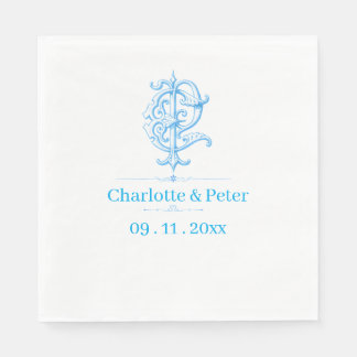 Custom Wedding Names & Date | Luxury Reception Napkins