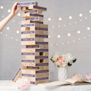 Custom Wedding Names Game Topple Tower