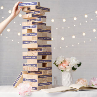 Custom Wedding Names Game Topple Tower