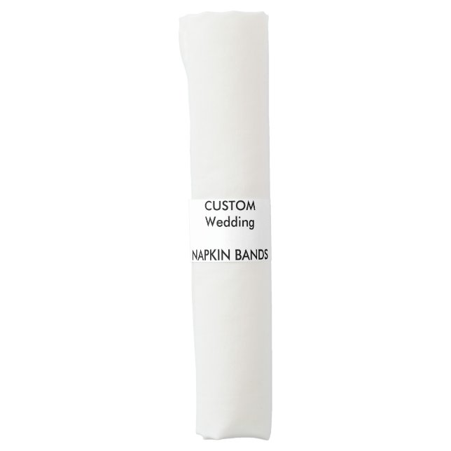 Custom Wedding Napkin Bands Rings Holders (12) (Front)