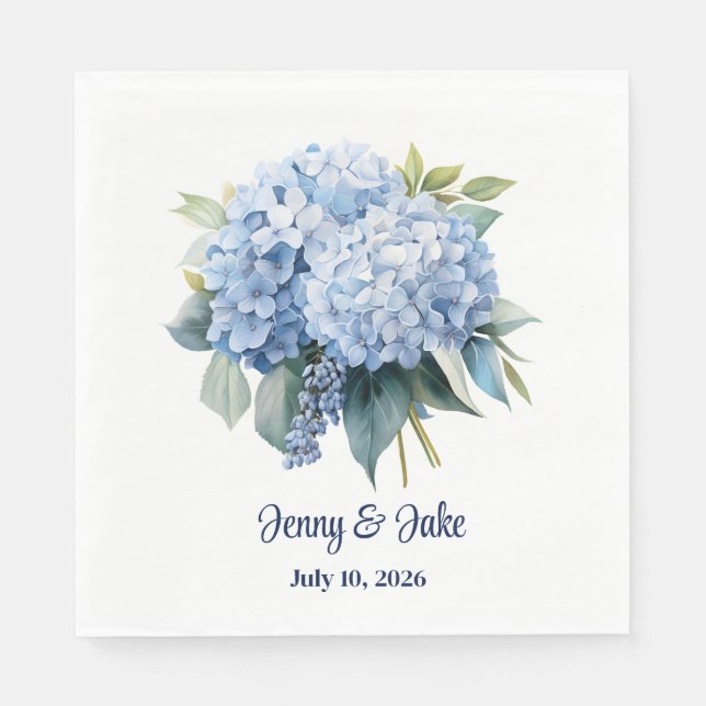 Custom Wedding Paper Napkins (Front)
