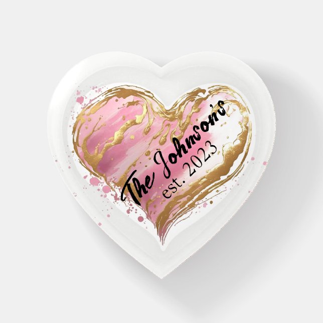 Custom Wedding Paperweight (Front)