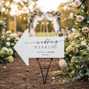 Custom Wedding Parking Directional Yard Sign