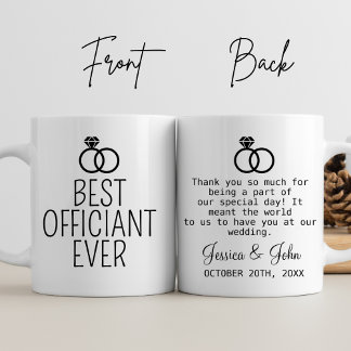 Custom Wedding Party Best Officiant Ever Officiant Mug
