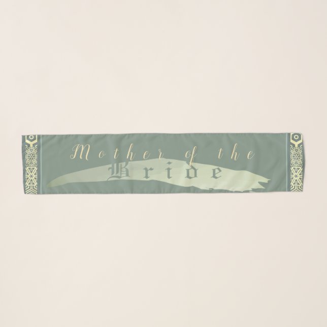 Custom Wedding Party Favor Drk.Teal Scarf (Front (Horizontal))