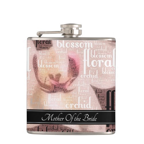 Custom Wedding Party Rose Gold Mother of The Bride Flask