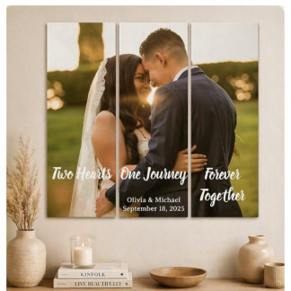 Custom Wedding Photo AcryliPrint®HD Triptych Wall