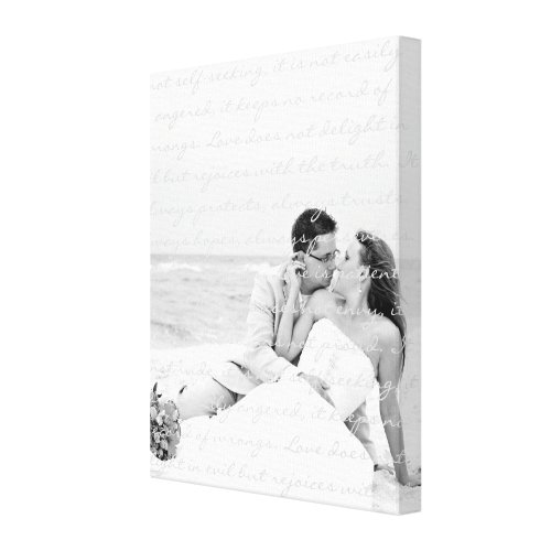 Custom Wedding Photo and Lyrics Canvas Art