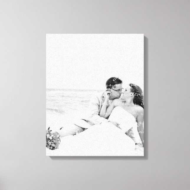 Custom Wedding Photo and Lyrics Canvas Art (Front)