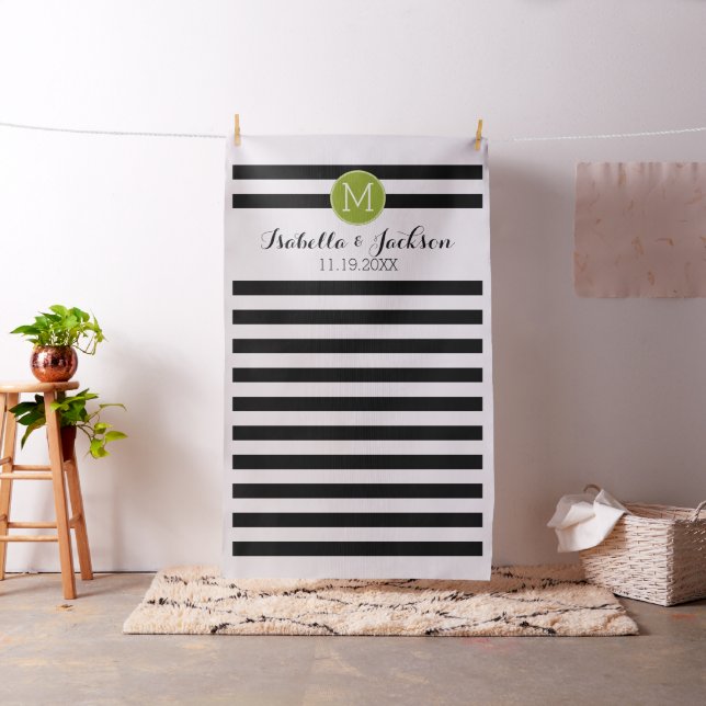 Custom Wedding Photo Backdrop Bride Groom Monogram (In Situ)