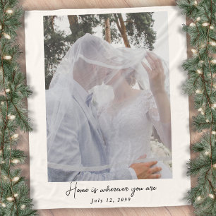 Custom Wedding Photo Blanket Cozy Newlywed Gift