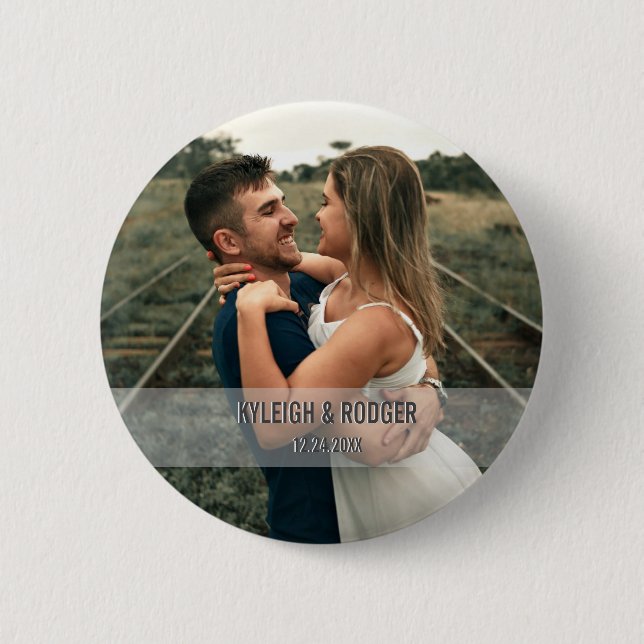 Custom WEDDING Photo Button (Front)