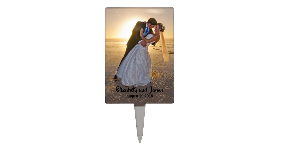 Custom Wedding Photo Cake Topper Zazzle
