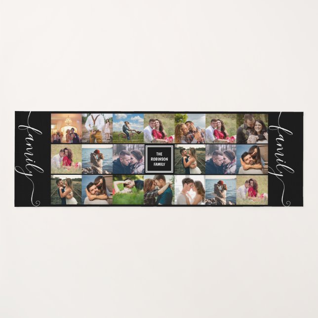 Custom Wedding Photo Collage Yoga Mat (Front (Horizontal))