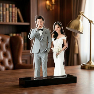 Custom Wedding Photo Cutout Sculpture 