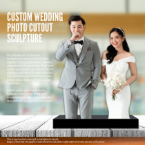 Custom Wedding Photo Cutout Sculpture